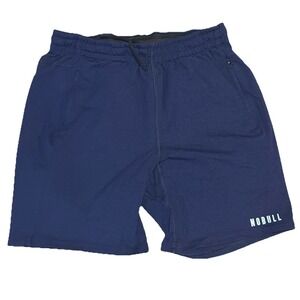 NOBULL Shorts Mens L (30-36x8) Blue Training Gym CrossFit Drawstring Stretch